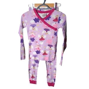 Hanna Andersson Fairy Cloud Print‎ Pink Kids Pajamas Size 10 Cotton